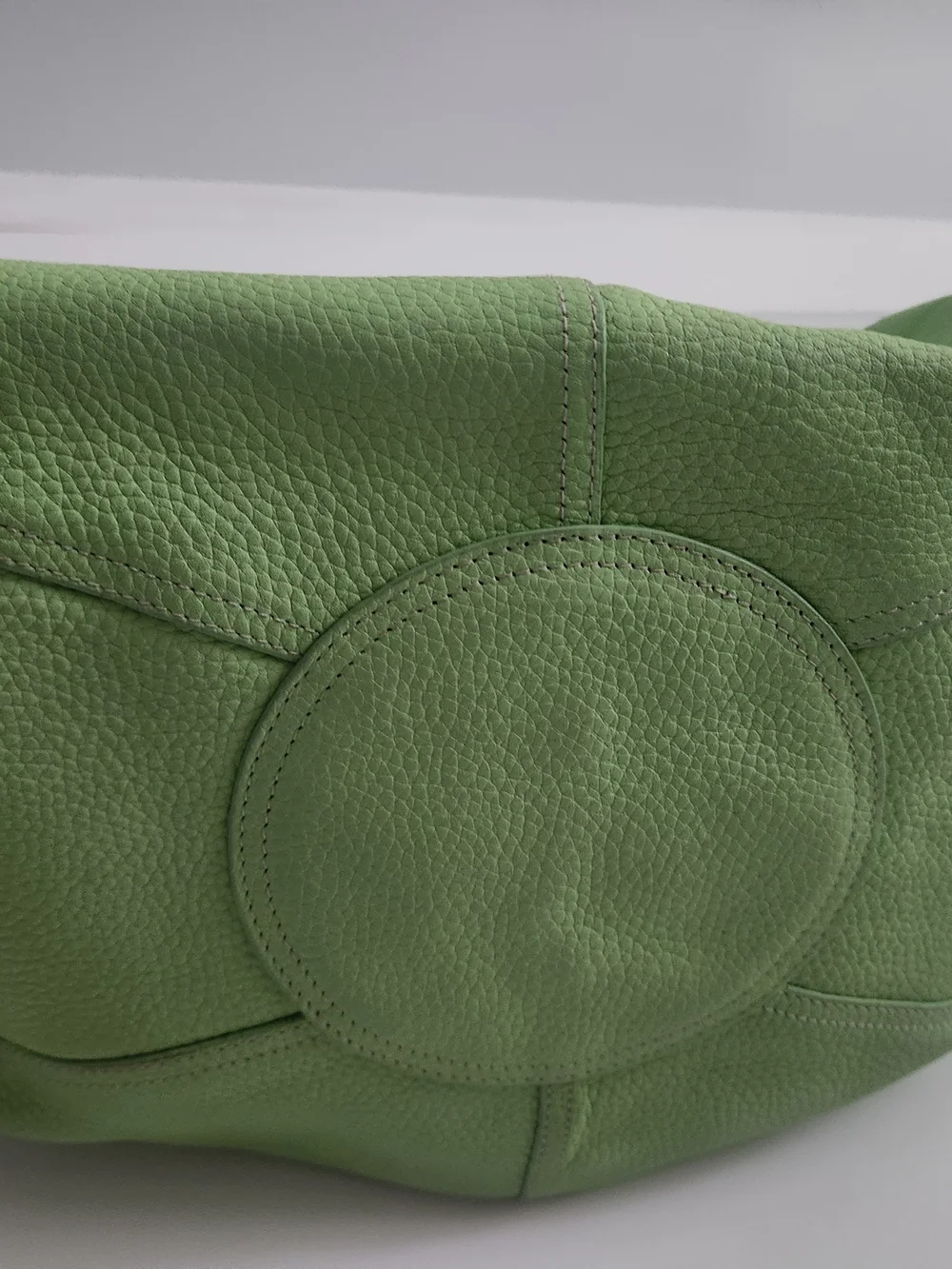 Donna Karan Green Leather Hobo Shoulder Bag